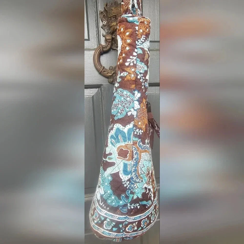 Retired Vera Bradley Blue Java Brown Floral Paisley Tote